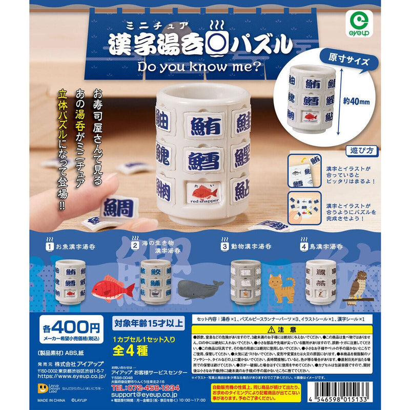 [75% OFF] Miniature Kanji Yunomi Puzzle Do you know me? - 30pc assort pack