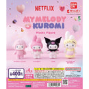 [40% OFF] Sanrio NETFLIX MY MELODY & KUROMI Flocky Figure - 30pc assort pack