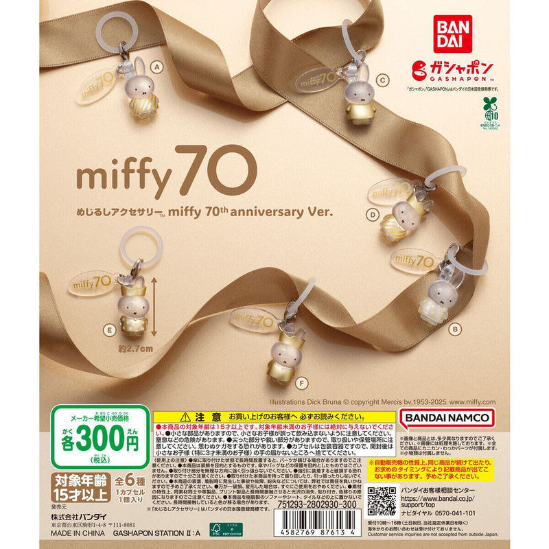 miffy 70th Anniversary ver. Eyecatch Accessroy - 40pc assort pack
