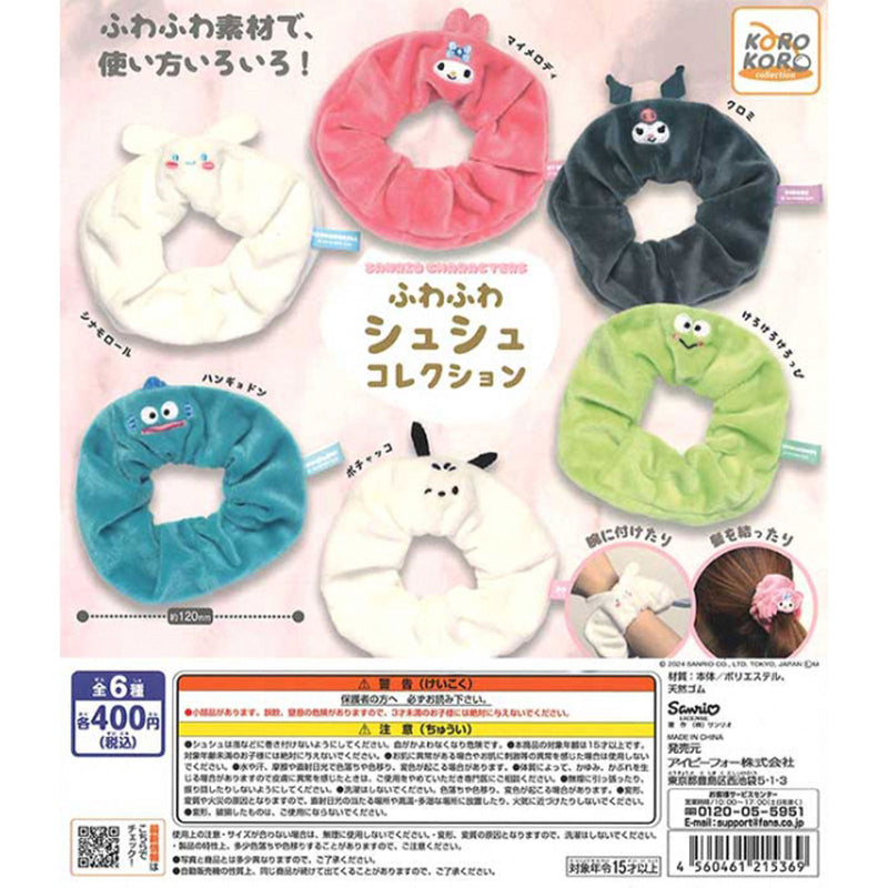 Sanrio Characters Fluffy Scrunchie Collection - 30pc assort pack