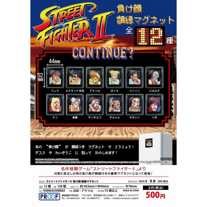 Street Fighter2 Looser Face Magnet - 20pc assort pack