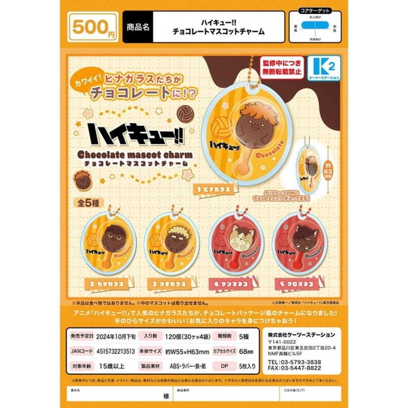 Haikyu!! Chocolate Mascot Charm - 30pc assort pack