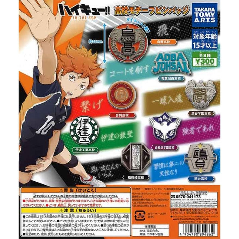 Haikyu!! High School Motif Pin Badge - 40pc assort pack