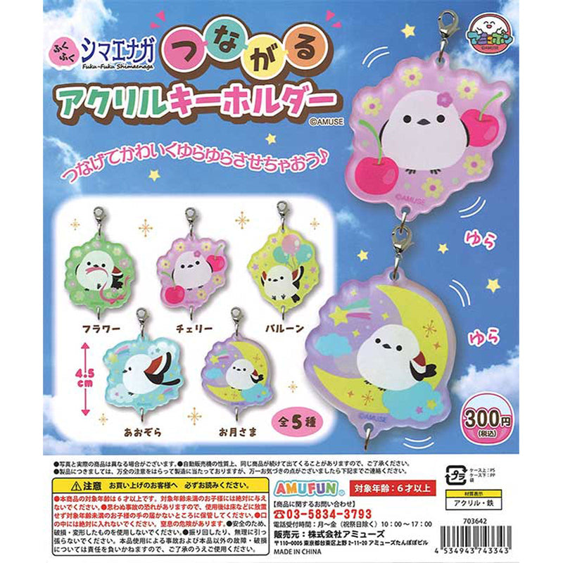 Fuku-Fuku Shimaenaga Connect Acrylic Key Chain - 40pc assort pack