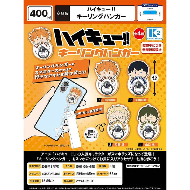 Haikyu!! Key Ring Hanger - 30pc assort pack [Pre Order March 2026]