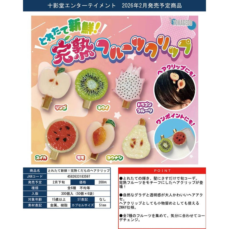 Fresh Fruits Hair Clip - 50pc assort pack [Pre Order March 2026]