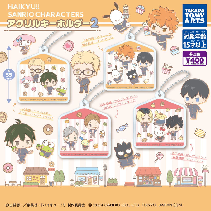 Haikyu!! X Sanrio Chacacters Acrylic Keychain - 30pc assort pack