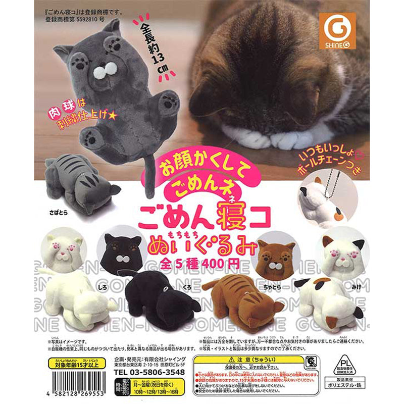 Sorry Sleeping Cat Stuffed Toy - 30pc assort pack