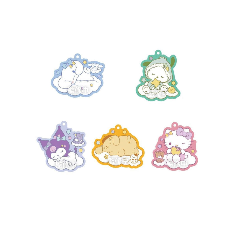 Sanrio Characters Meruhen Kobou Name Holder Miniature Rubber Mascot - 40pc assort pack