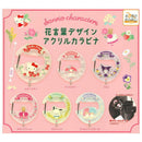 Sanrio Characters Flower Words Design Acrylic Carabiner - 30pc assort pack