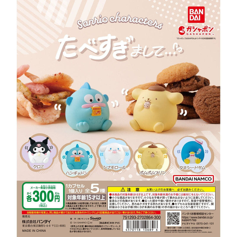 Sanrio Characters Too Much Eating... - 40pc assort pack