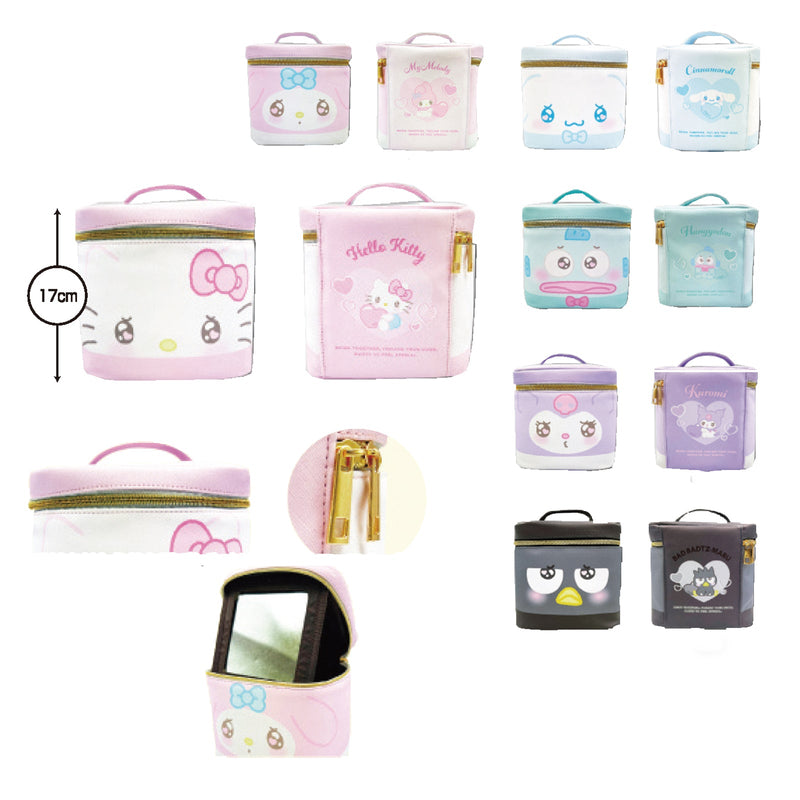 Sanrio KYUN Vanity Pouch w/ Mirror - 6 kinds