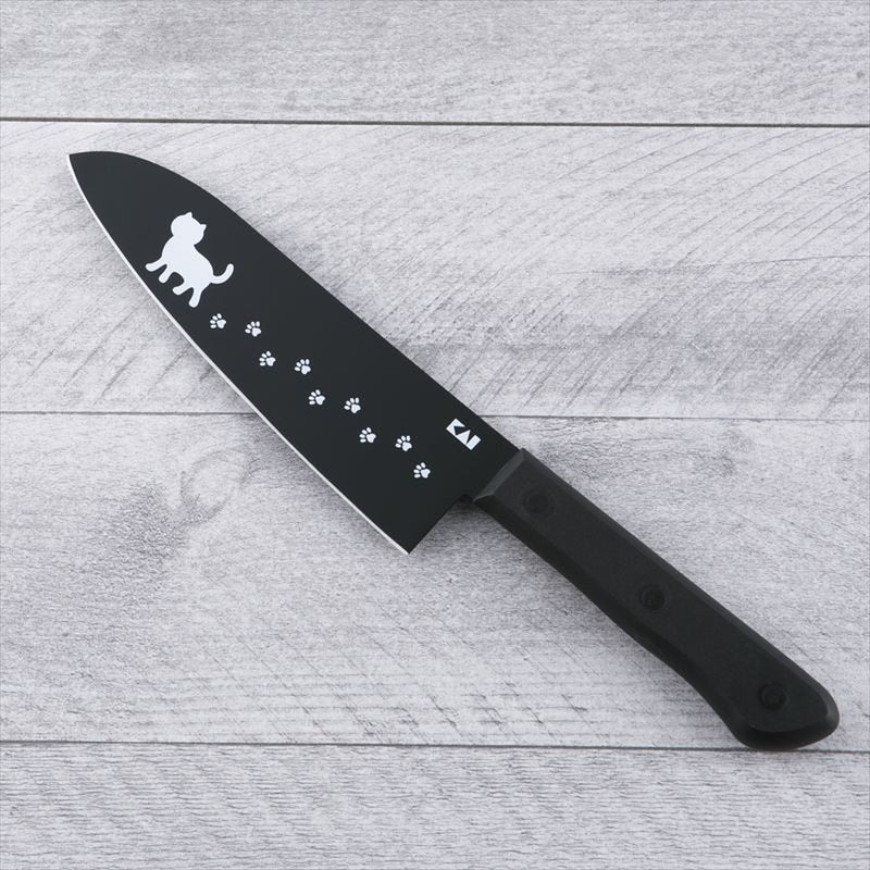 Santoku Knife Nyammy Cat 165mm (6.5 inches) AB5801