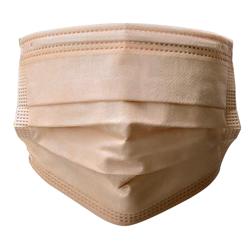 Picool Color Non-woven Mask [NUDIE BROWN] PFM-008 40 box set (total 2000pc) 3ply VFE BFE PFE Tested