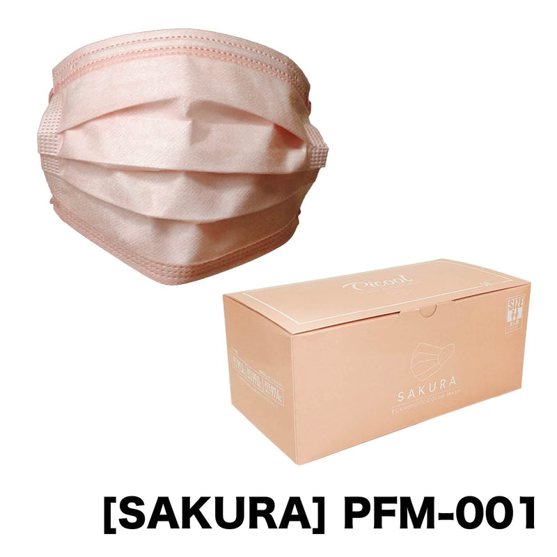 Picool Color Non-woven Mask [SAKURA] PFM-001 40 box set (total 2000pc) 3ply VFE BFE PFE Tested